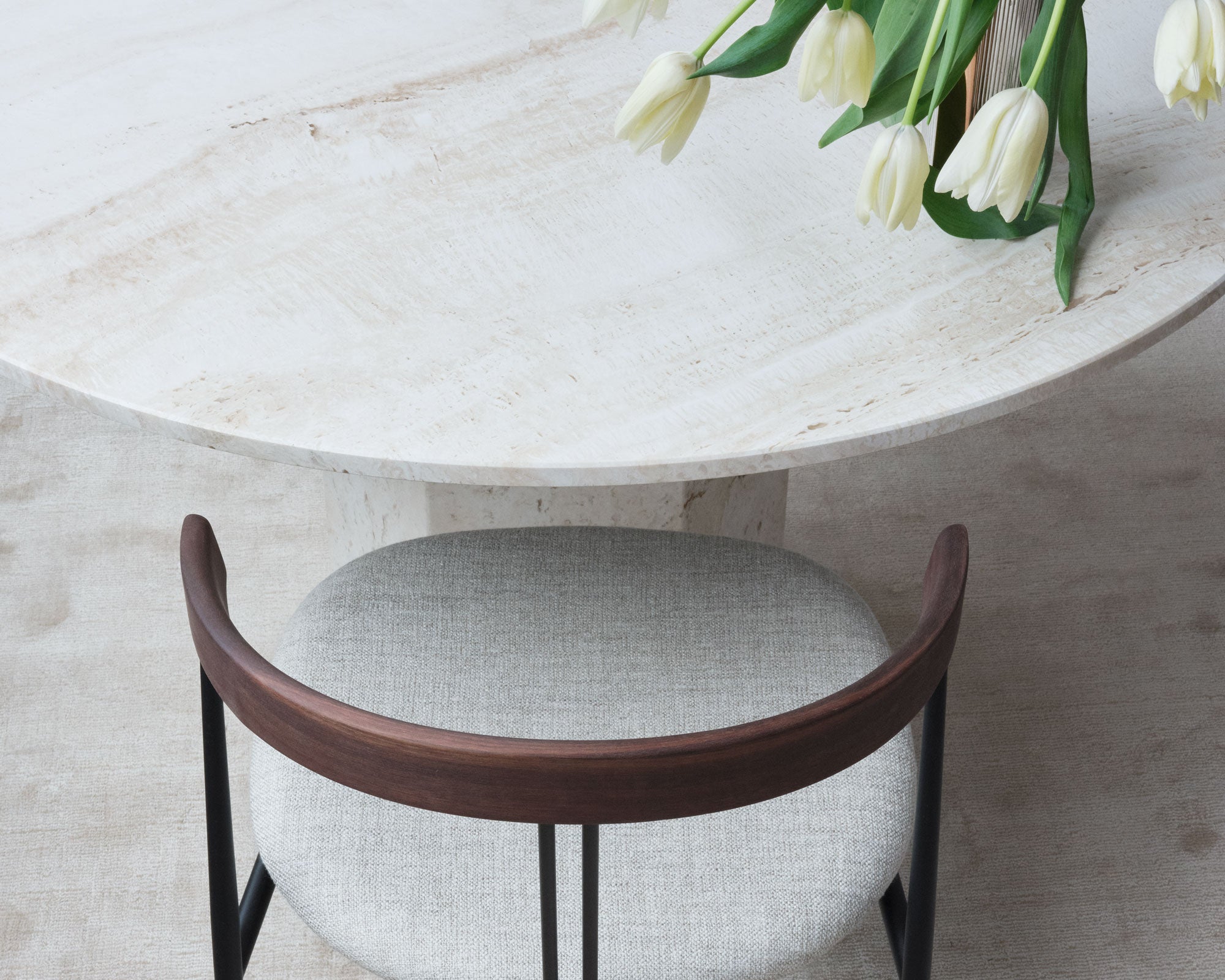 Violin Dining Chair - Wood Backrest