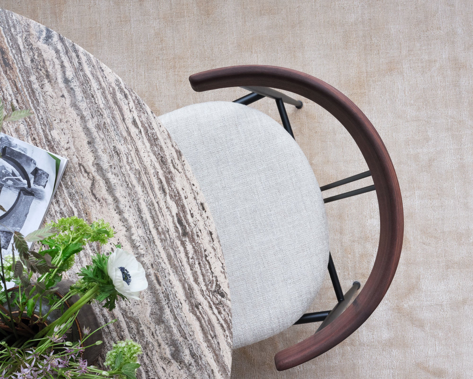 Violin Dining Chair - Wood Backrest