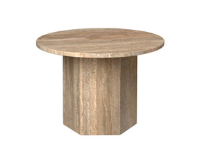 Gubi Round Taupe Travertine Table | DSHOP