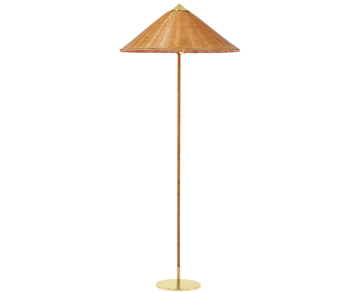 Wicker & Brass Floor Lamp | DSHOP