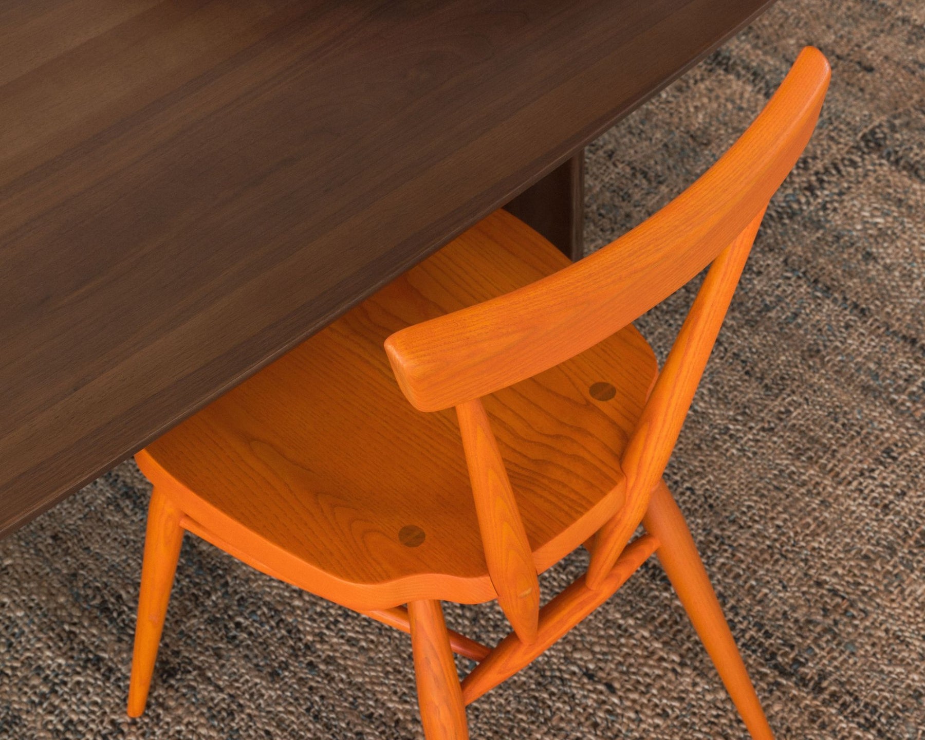 Orange Wood Dining Chair | DSHOP