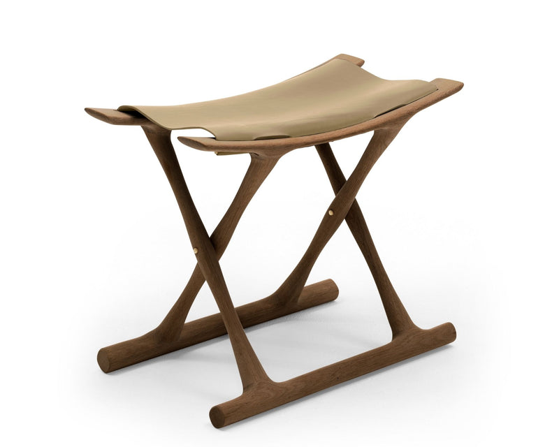 Wood & Leather Stool | DSHOP