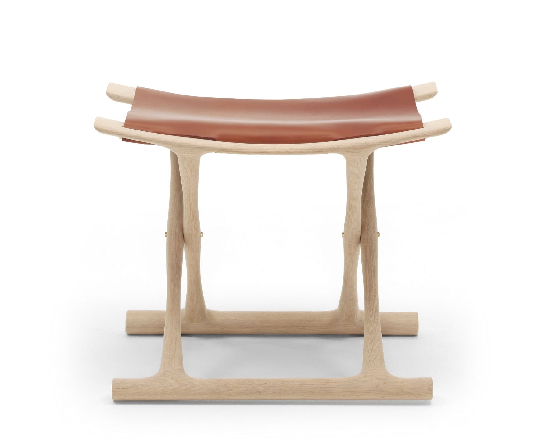 Ole Wanscher Wood & Leather Stool | DSHOP