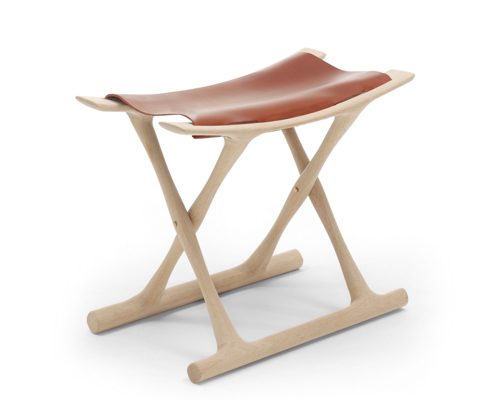 OW2000 Egyptian Folding Stool カール・ハンセンサン OW2000_oak_soap_saddleleather_