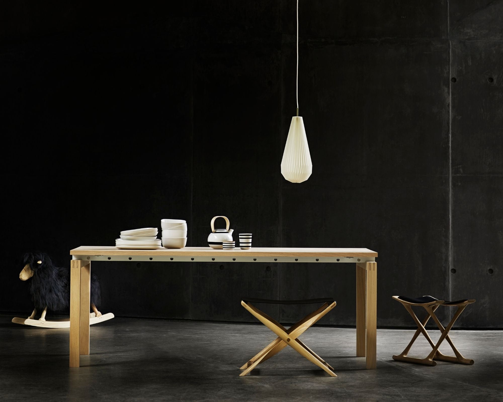 Carl Hansen & Son OW2000 Egyptian Stool | Wood & Leather Stool | DSHOP