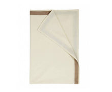 Palermo Cashmere Throw w/ Suede - Ivory | DSHOP