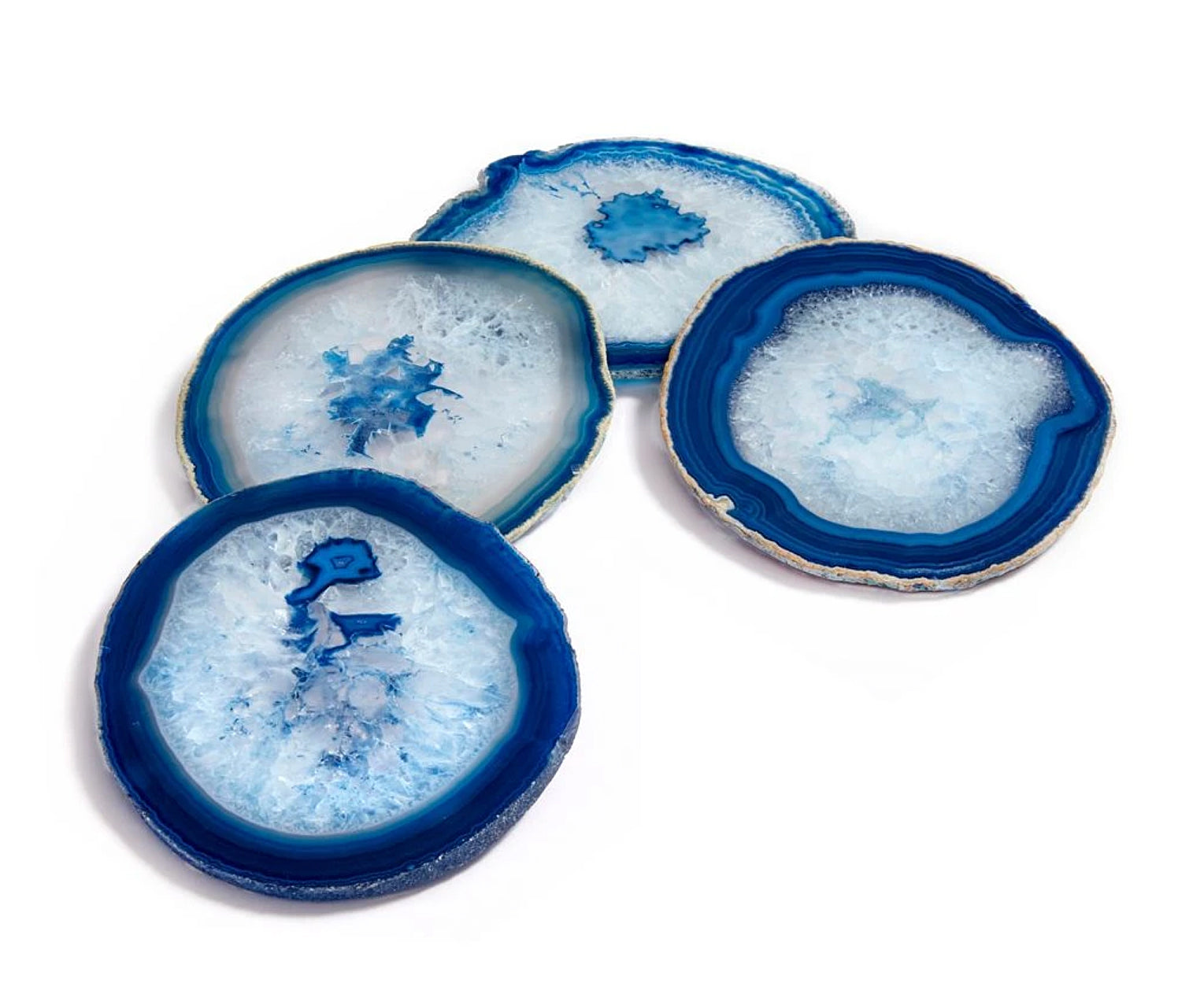 Pedra Gemstone Agate Coasters - Azure | DSHOP