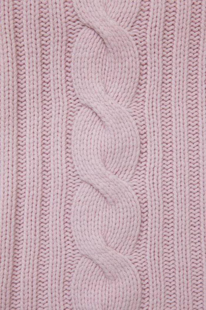 Roma Cable Knit Cashmere Throw - Pink By Rani Arabella | DSHOP