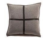 Sardinia Cashmere Leather Pillow - Gray | DSHOP