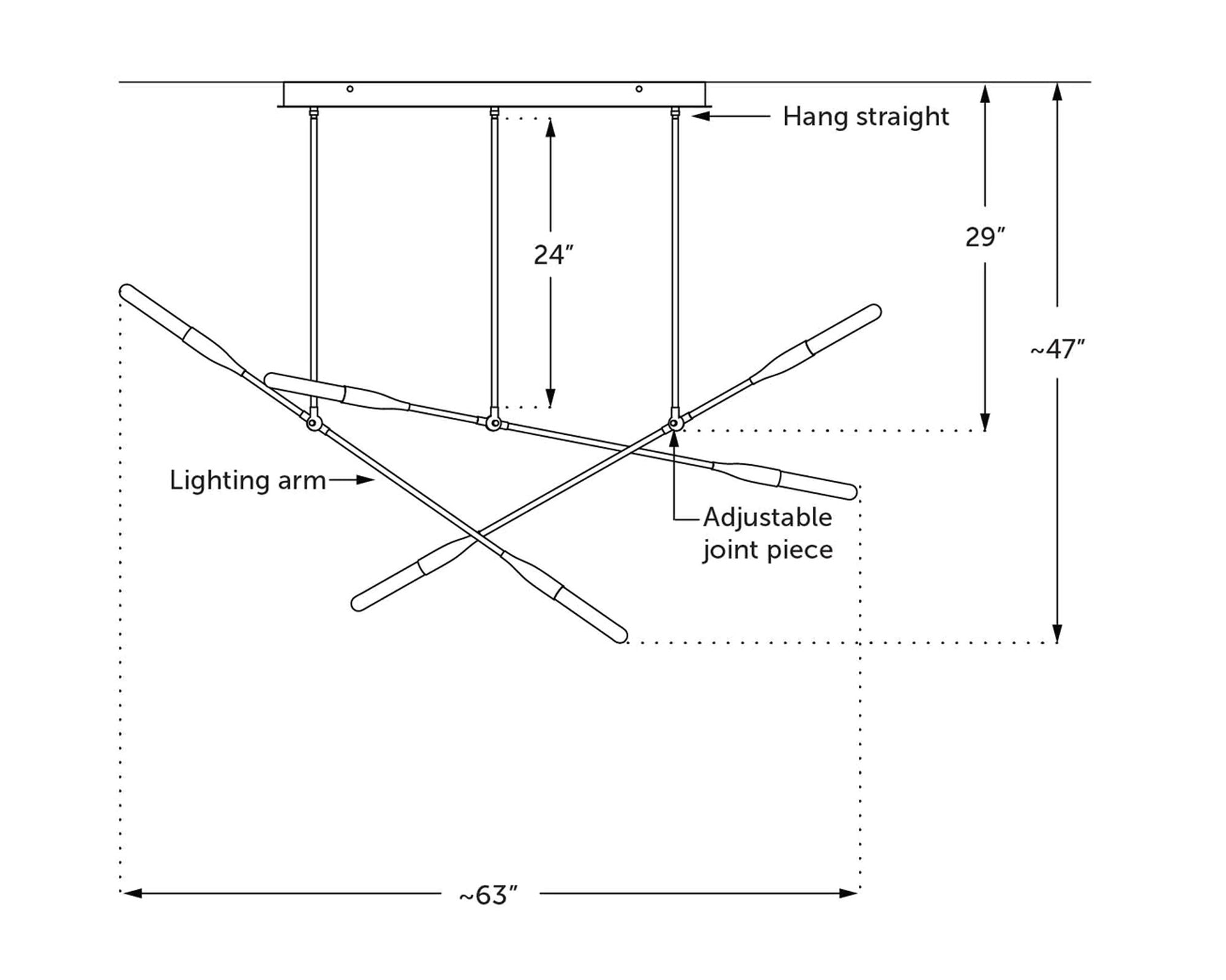 Sorenthia Triple Chandelier