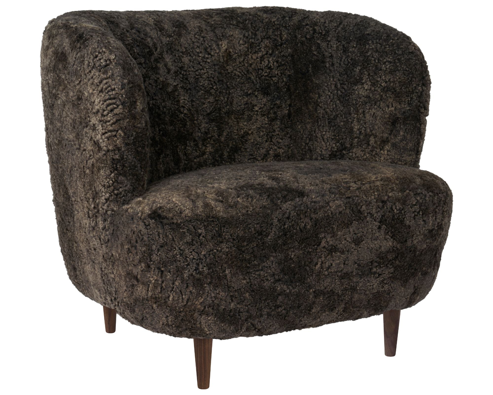 Stay Lounge Chair - Wood Base - Sheepskin