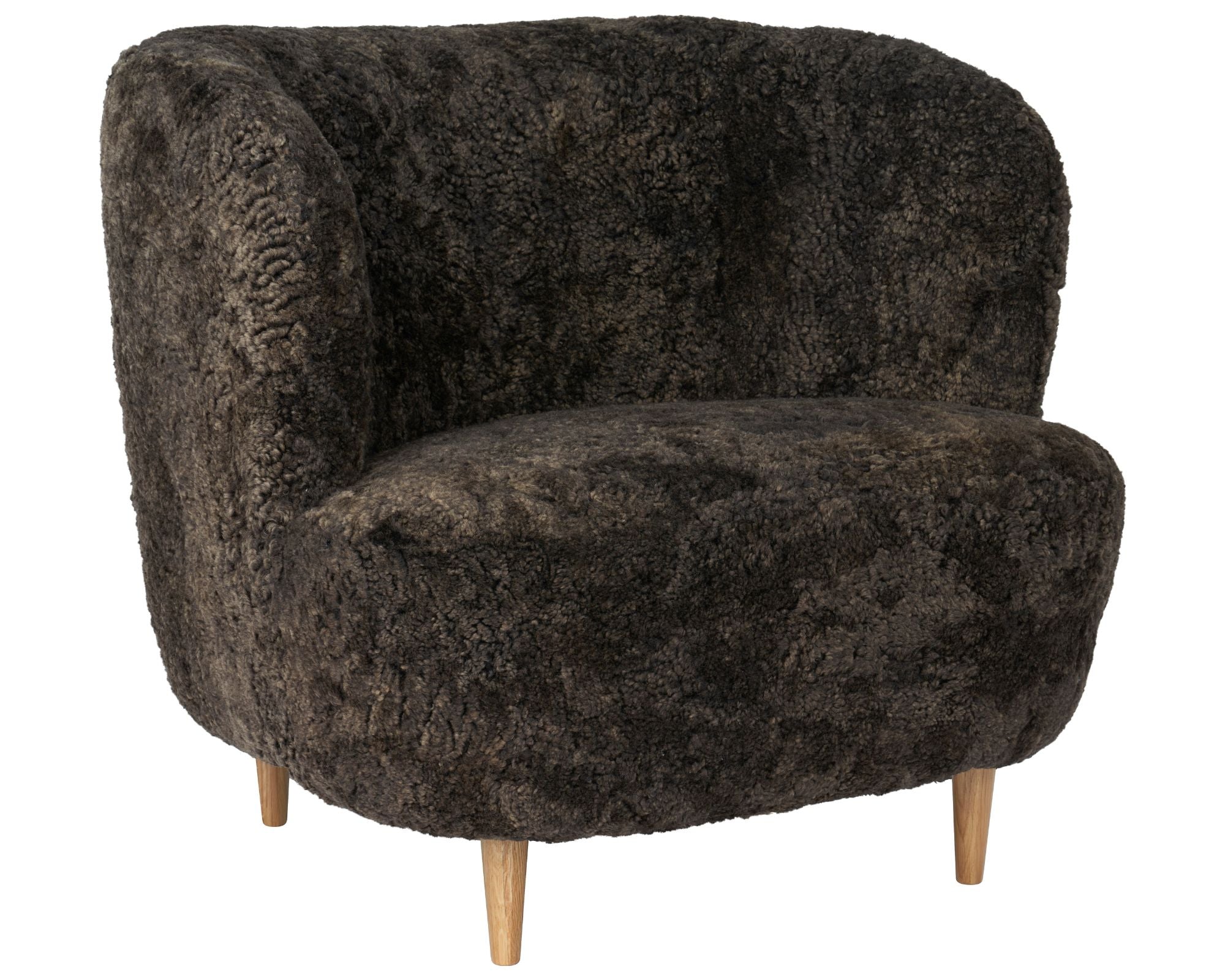 Stay Lounge Chair - Wood Base - Sheepskin