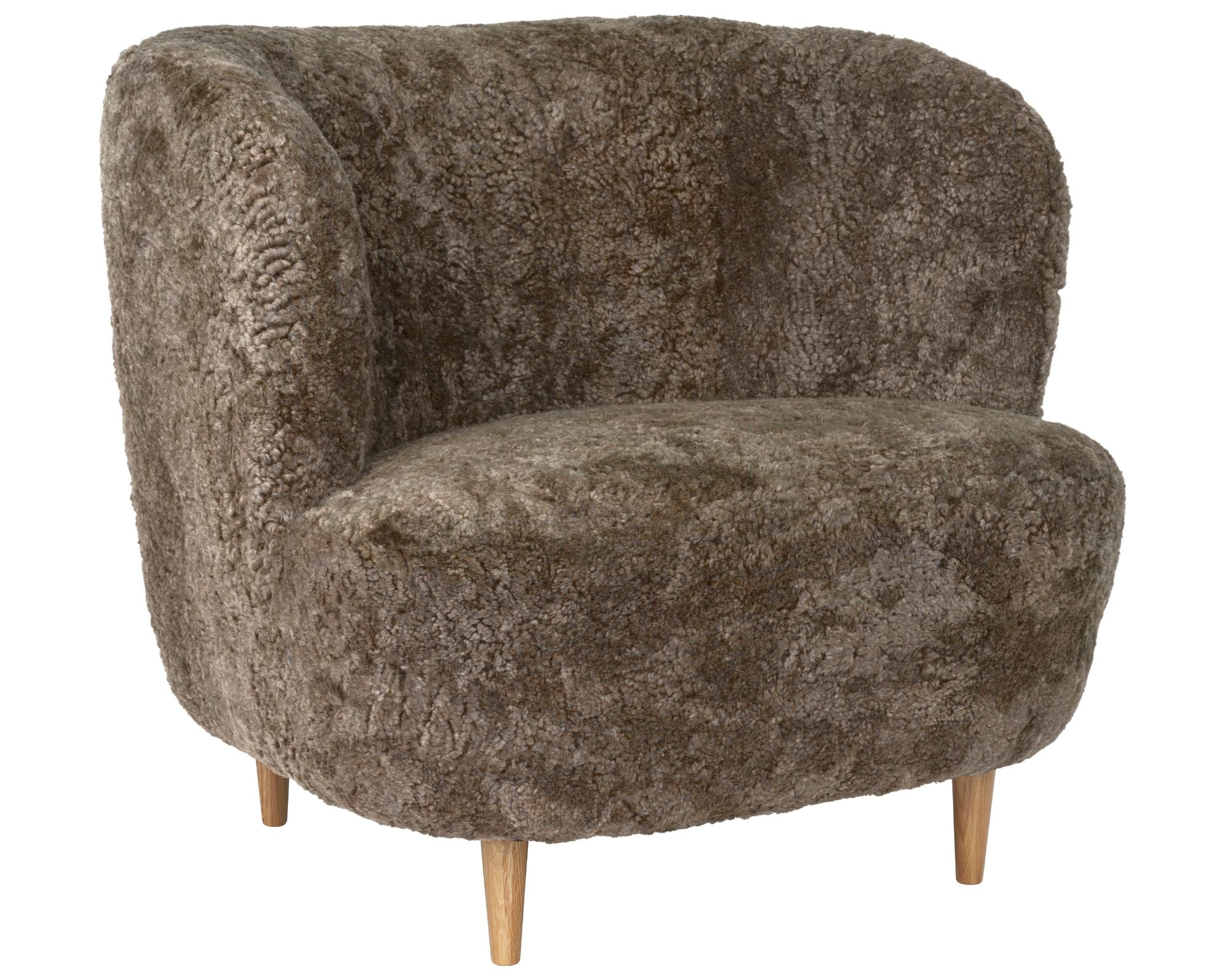 Stay Lounge Chair - Wood Base - Sheepskin