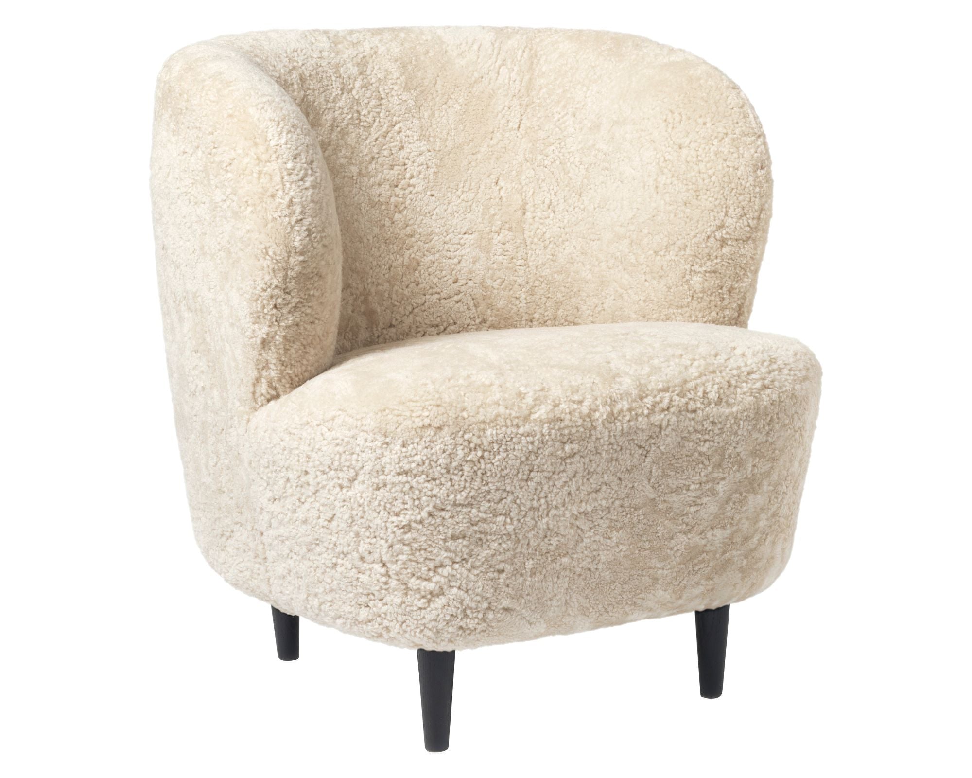 Stay Lounge Chair - Wood Base - Sheepskin