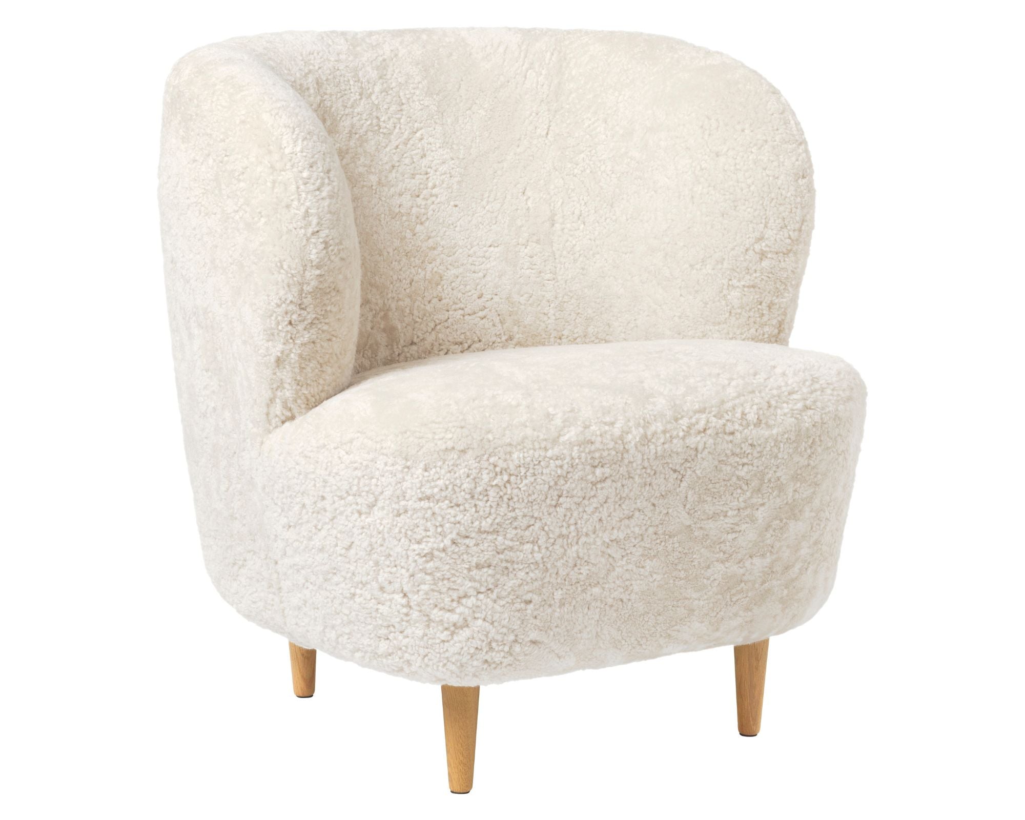 Stay Lounge Chair - Wood Base - Sheepskin