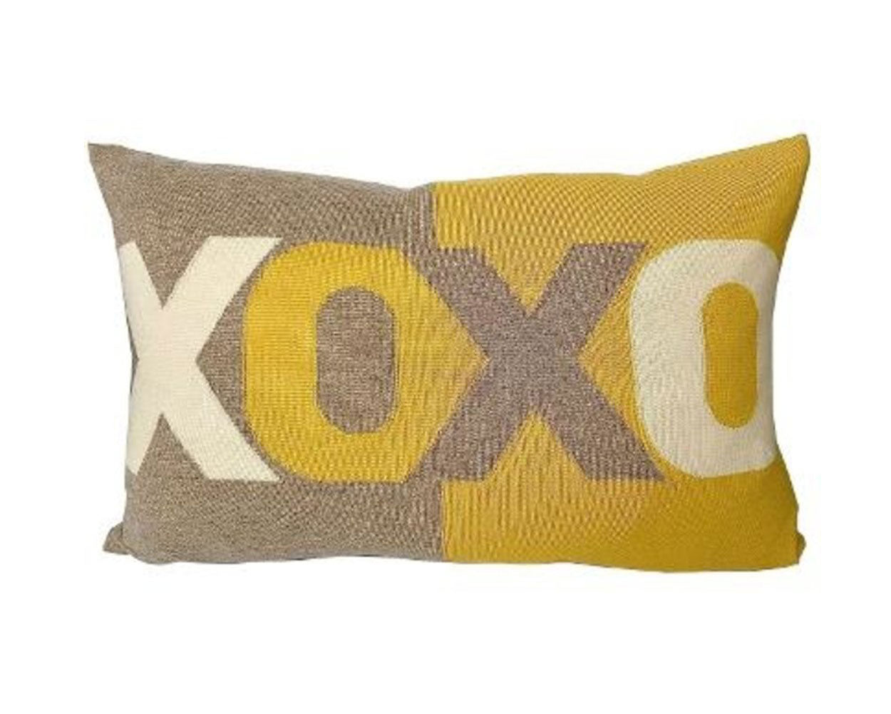 Cashmere XOXO Pillow - Yellow | DSHOP