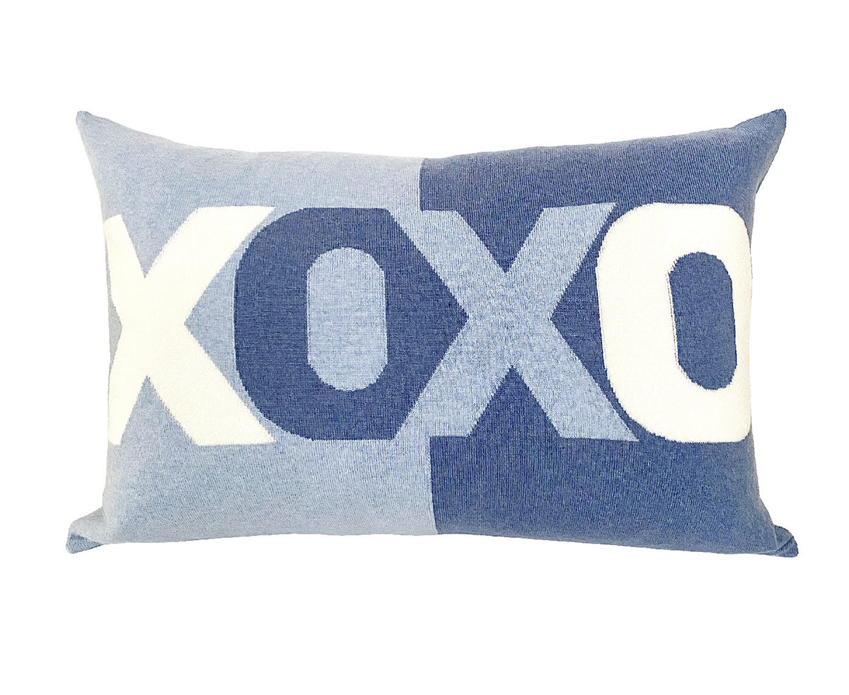 Cashmere XOXO Pillow - Blue Light Blue | DSHOP
