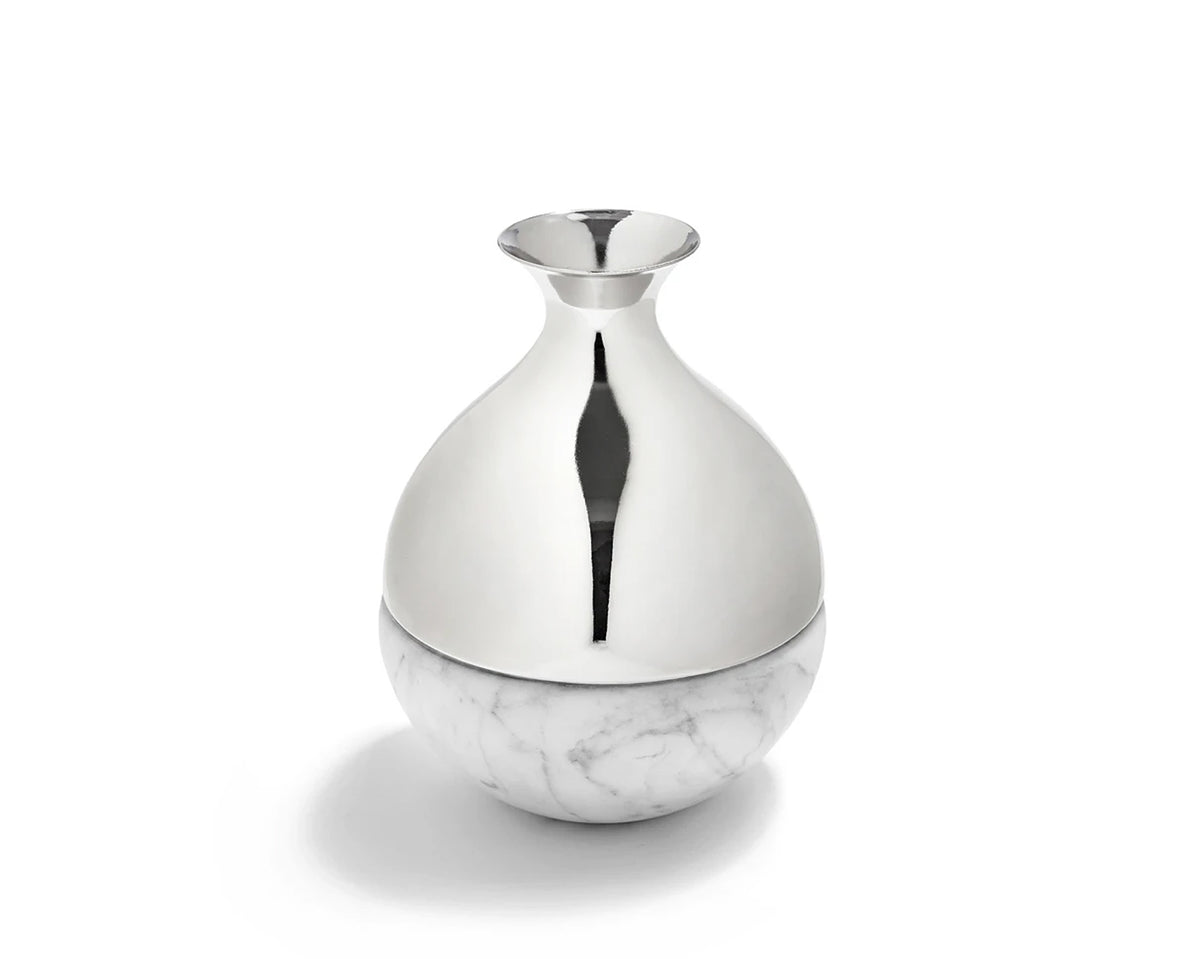 Dual Bud Vase - Carrara / Nickel | DSHOP