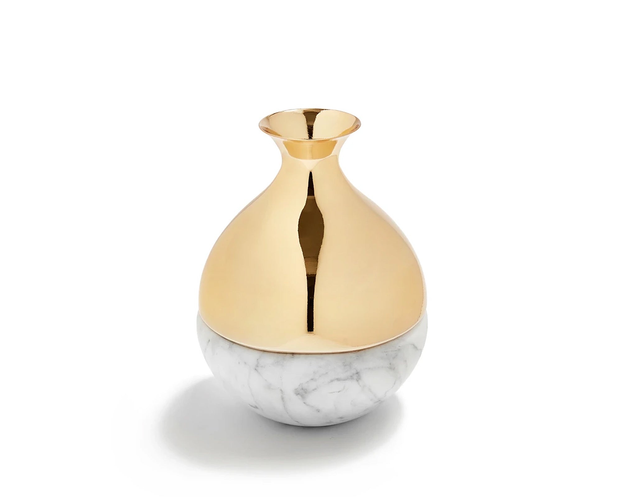 Dual Bud Vase - Carrara / Golden by Anna by RabLabs | DSHOP