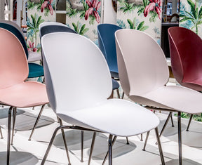 Beetle Dining Chairs - Conic Legs