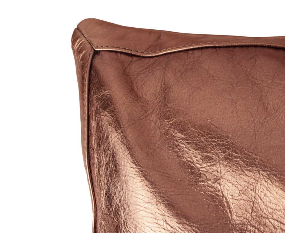 Bling Bronze Leather Pillow
