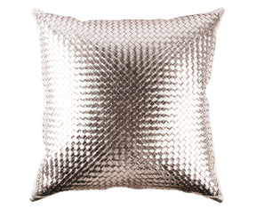 Bling Warm Silver Leather Pillow