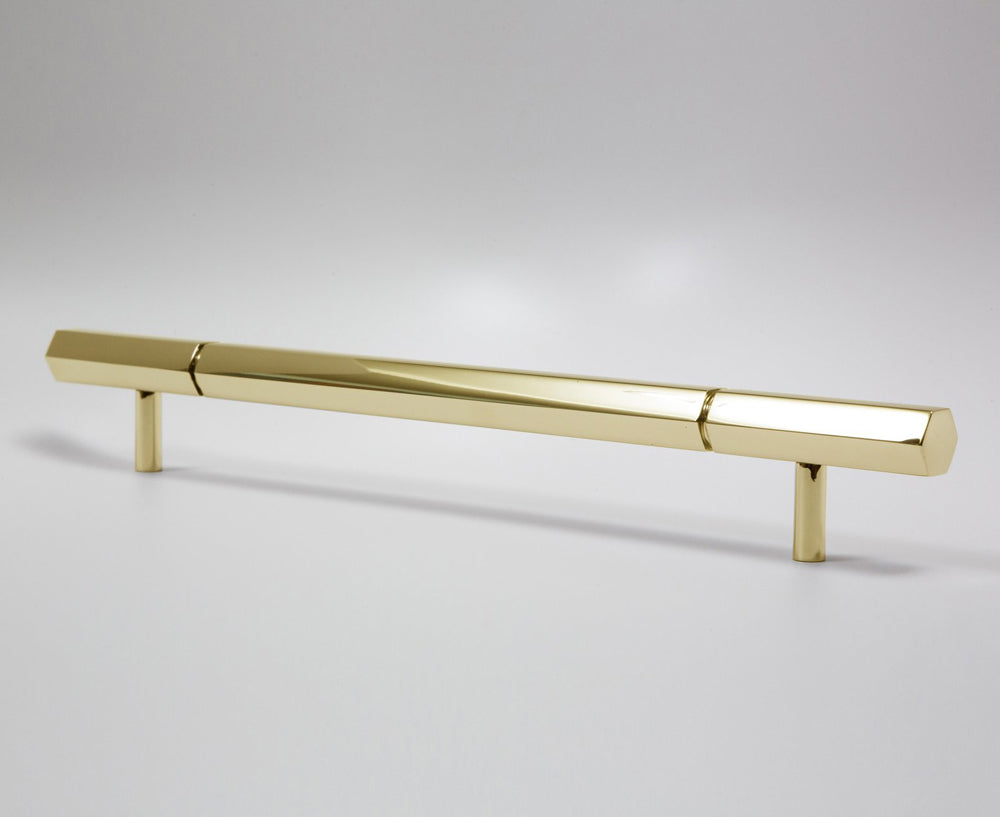 Facet-01L Handle (Long) - Polished Brass