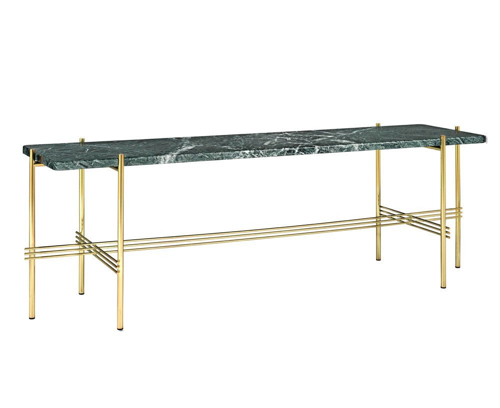 TS Console - 1 Rack - Green Marble & Brass | DSHOP