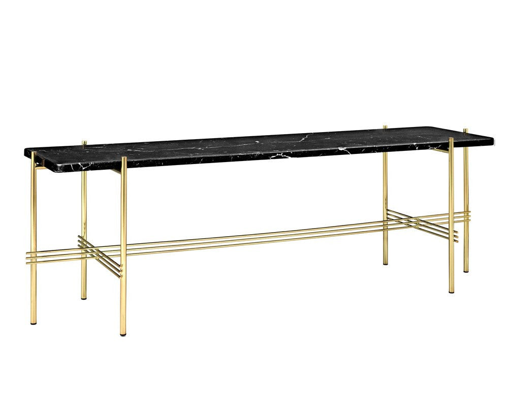 TS Console - 1 Rack - Black Marble & Brass | DSHOP