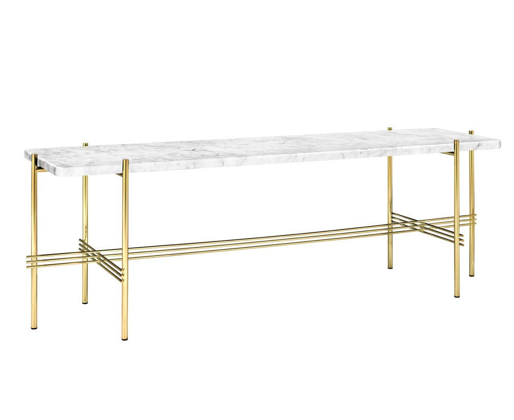 TS Console - 1 Rack - Carrara Marble & Brass | DSHOP
