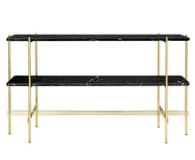 TS 2 Rack Console - Black Marble & Brass | DSHOP