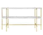 TS 2 Rack Console - Carrara Marble & Brass | DSHOP
