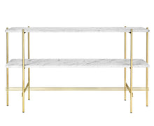 TS 2 Rack Console - Carrara Marble & Brass | DSHOP
