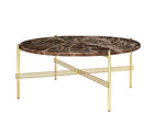 TS Lounge Table Large - Brown Marble & Brass | DSHOP