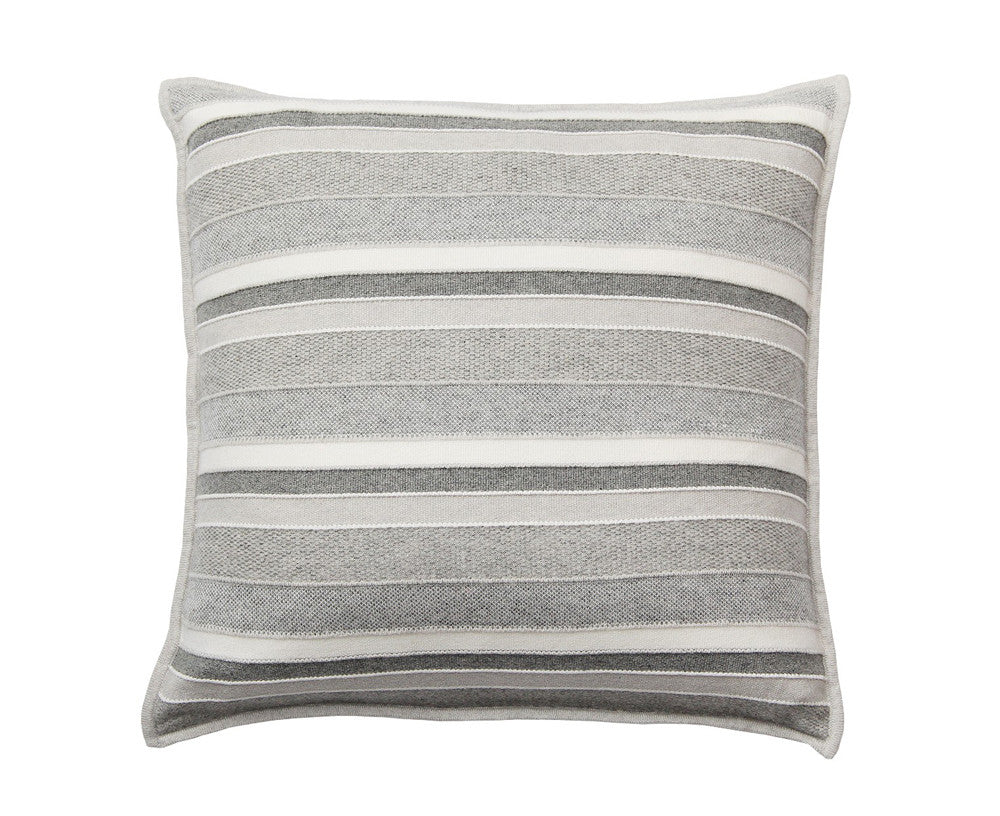 Cashmere Kent Pillow - Pearl, Gray, Ivory