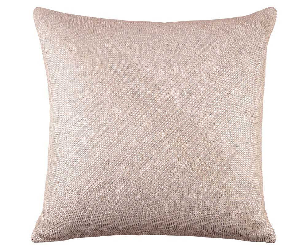 Mini Bling Clay Silver Leather Pillow