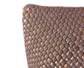 Mini Bling London Bronze Woven Leather Pillow