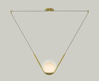 Perle 1 Pendant Light - Brass & Hand blown Glass