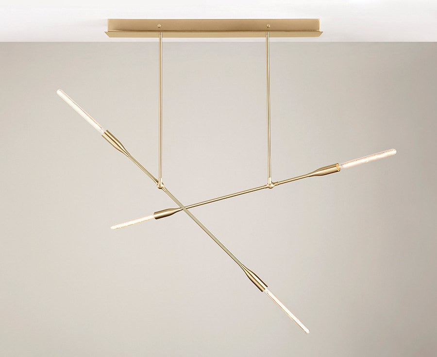 Dunn Sorenthia Double Chandelier in Brushed Brass | DSHOP