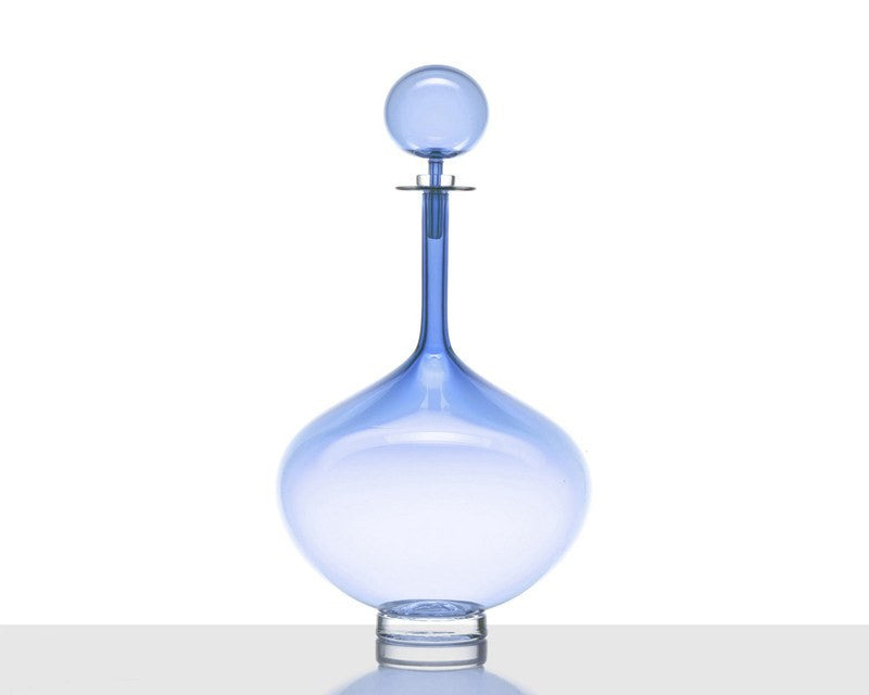 Joe Cariati Genie Bottle Decanter - Large - Ice Blue