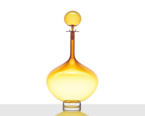 Cariati Genie Bottle Decanter - Large - Amber Yellow