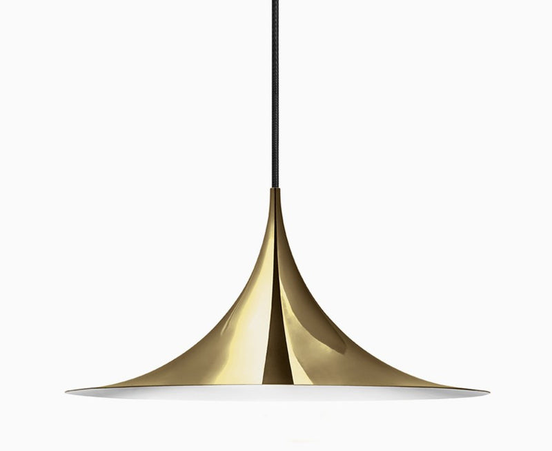 Semi Pendant Light - All Brass