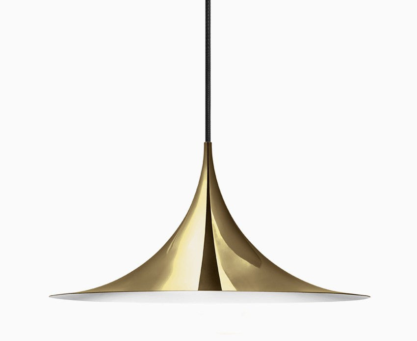 Semi Pendant Light - All Brass