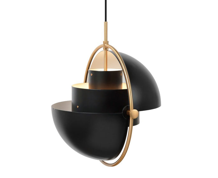 Gubi Multi-Light Pendant - Brass / Black by Louis Weisdorf | DSHOP