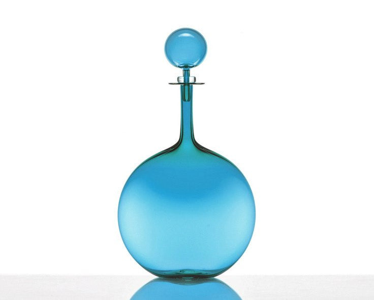 Cariati Flask Decanter - Petite - Steel Blue