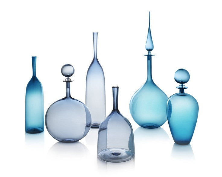 Cariati Colored Glass Art - Blue