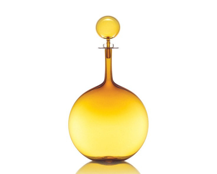 Cariati Flask Decanter - Petite - Amber Yellow