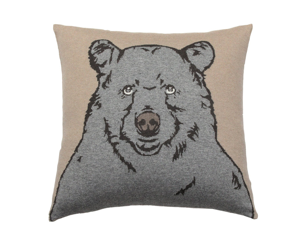 Bear Cashmere Blend Pillow - Beige Gray | DSHOP