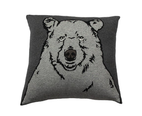 Bear Cashmere Blend Pillow - Anthracite Gray | DSHOP