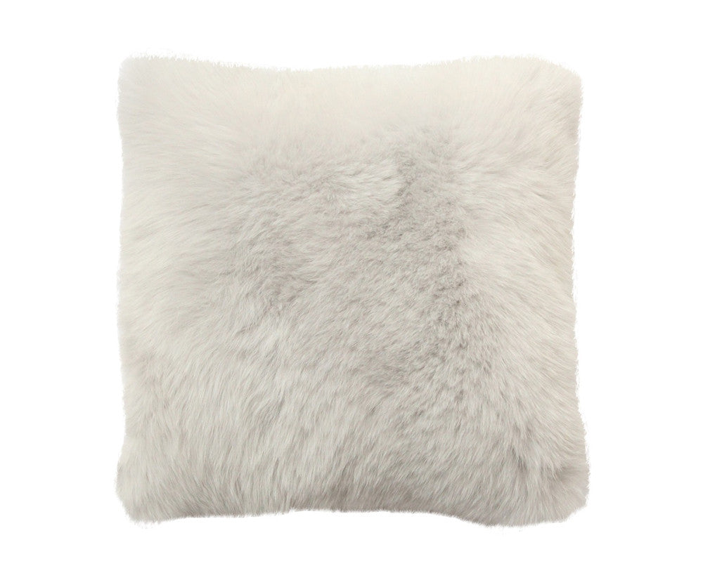 Regina Fur Pillow - Cool Pearl